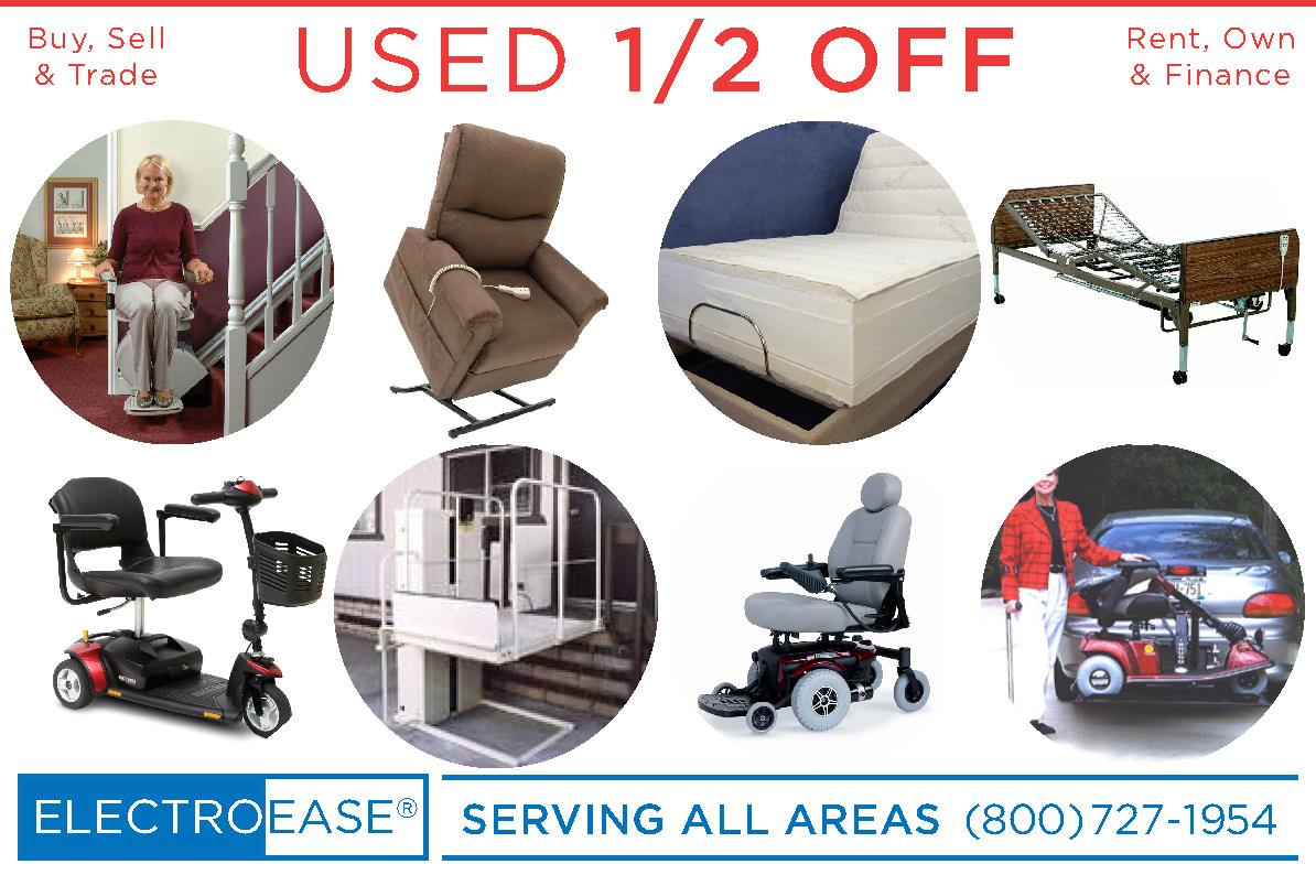 santa ana used adjustable bariatric hospital bed, recycled lift chairs, re-cycled stair lifts, reconditioned mobility scooters wheelchairs, seconds vpl porch lifts